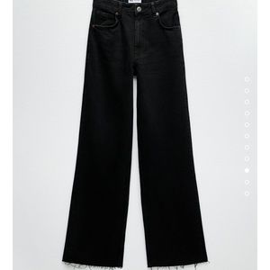 Zara Wide Leg Jeans Black size 4